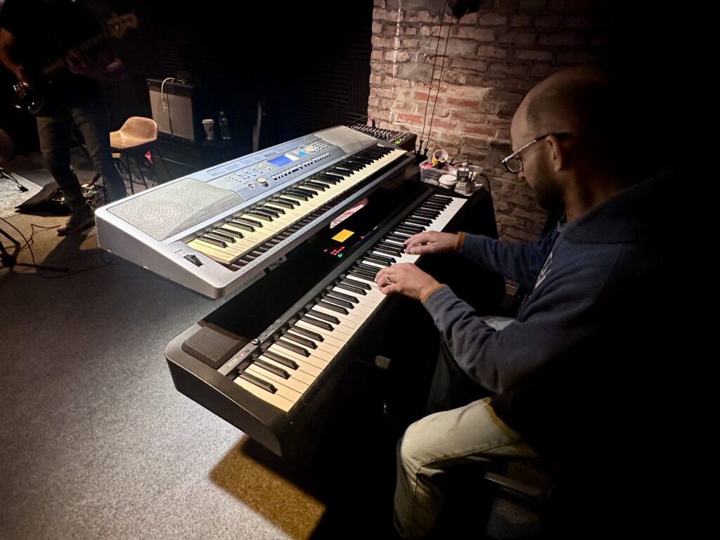 A creative double piano stack to achieve maximum sound capabilities at Gramercy Rehearsal Studios