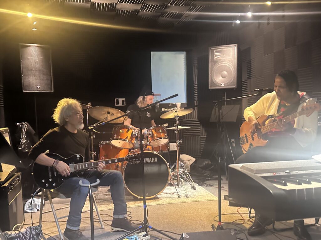 Band Kicking Back and Relaxing at Gramercy Rehearsal Studios