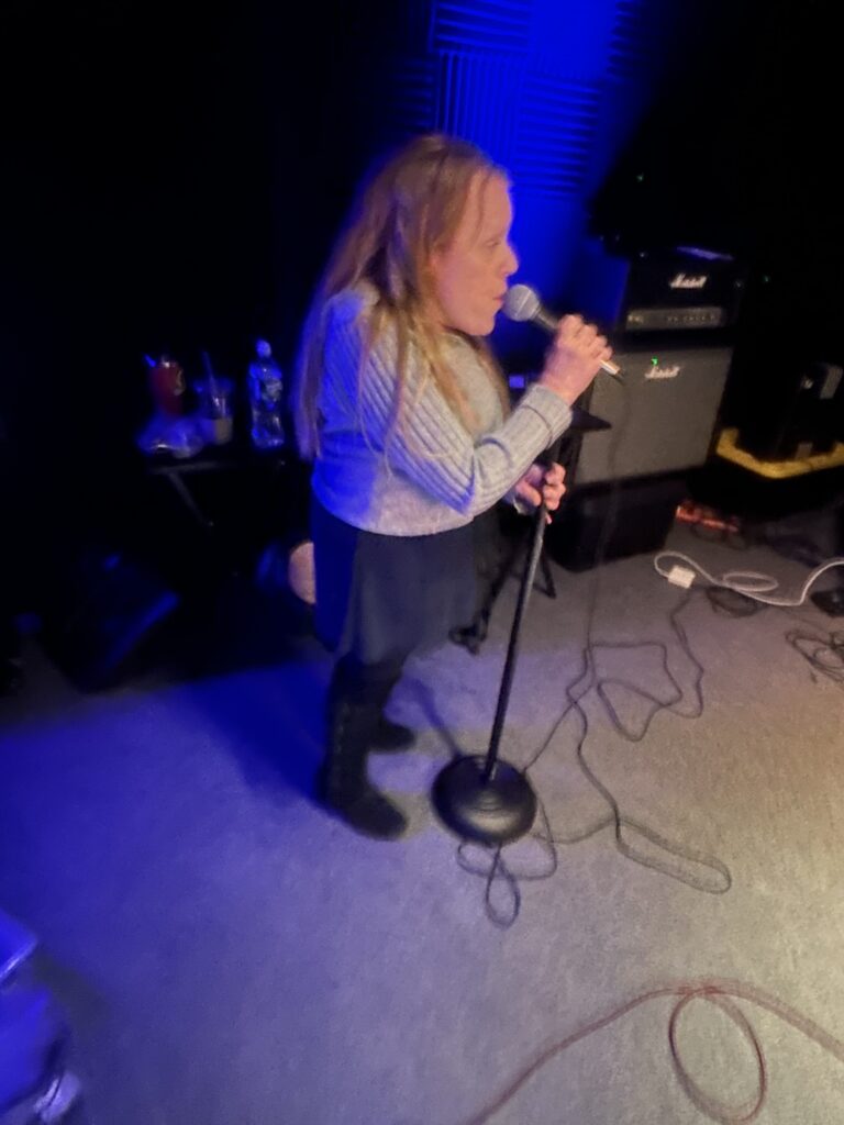 Talented Lady Honing Her Vocal Skills